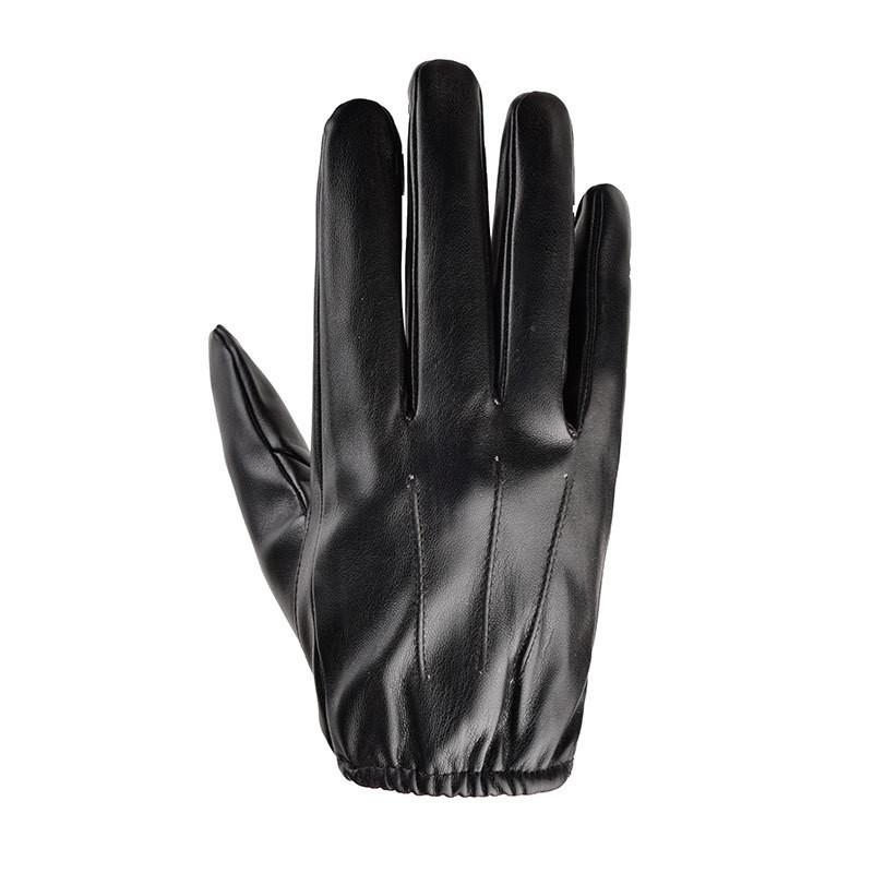 Pu Leather Mens Touchscreen Warm Gloves For Winter Driving Commuting