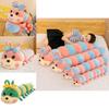 Cute Cartoon Bow Caterpillar Plush Doll Toy With Sequins For Kids Bed Decor