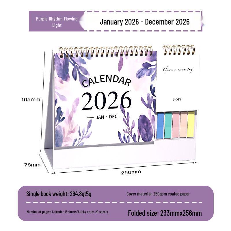 

Многофункциональный настольный календарь на 2026 год: Креативное настольное украшение высокой ценности и индивидуальный ежедневник