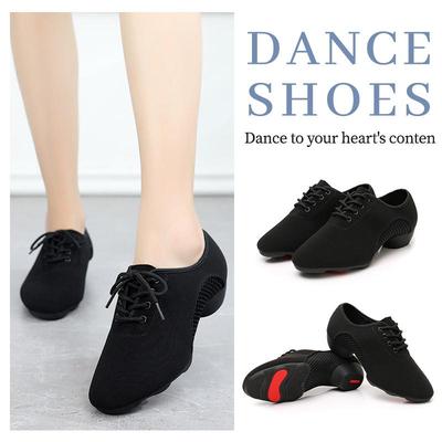Women Standard Ballroom Dance Shoes Canvas Outsole Practice Competition Modern Dancing Shoe Dance