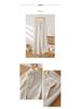 2025 Puyuan Autumn/Winter Merino Wool Blend Slimming Straight Leg Pants with Lace for Women
