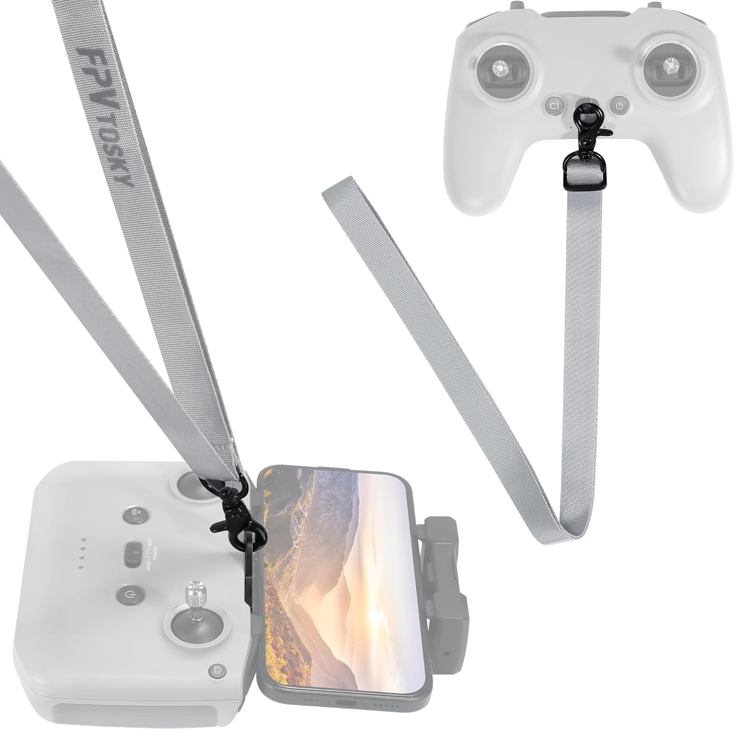 Шейный ремешок FPVtosky для пультов управления DJI RC-N1/ N2/ N3/ FPV 2/3, ремешок для DJI Neo/Mini 4K/ Mini 2 SE/Avata 2/ FPV/Phantom 4