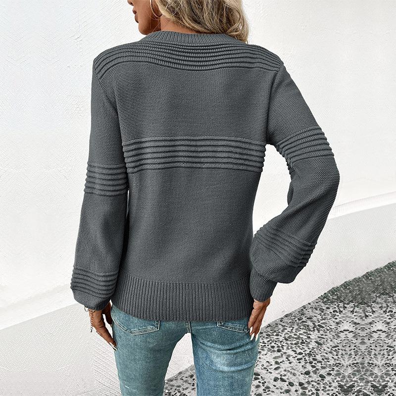 Women S Long Sleeve Multicolor Solid Casual Sweater For Autumn Winter