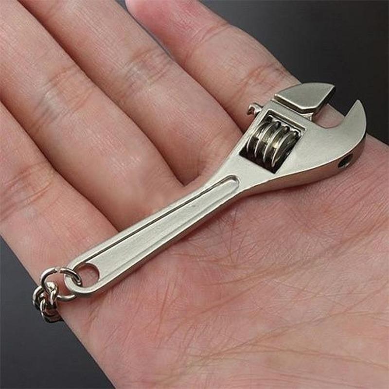 Creative Tool Wrench Spanner Key Chain Ring Keyring Metal Keychain Adjustable