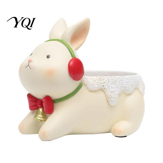 Unique Animal Shaped Pots Cute Christmas Succulent Planter, Small Plant Pot for Planter Indoor Home Desktop Decor, Gift Lovers Resin Containers