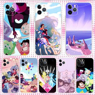 Coque de téléphone Steven Cartoon Universe Pour iPhone 16,15,14,13,12,11 Pro,Max,Plus,X,XS,XR,SE,Mini Silicone Transparent Souple