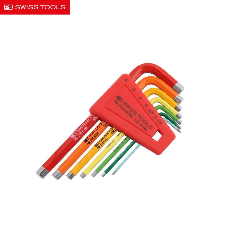 PB SwissTools Colored L-Type Hex Key Set, 1.5-6mm (7-Piece)