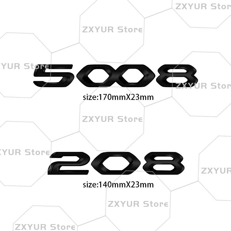 Metal For w333 2008 3008 4008 5008 208 308 408 508 Tricolor Emblem Car Sticker Letter Badge Decal Body Rear End Trunk Decor 333w