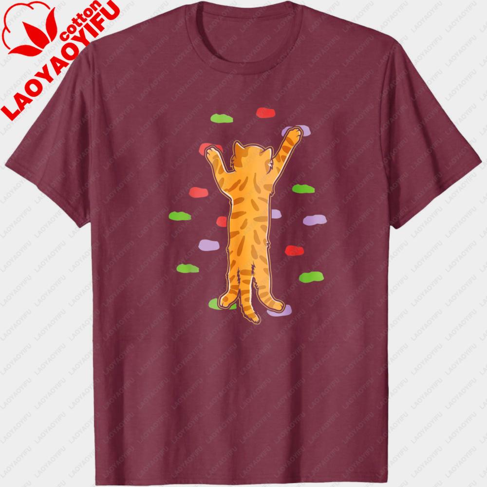 

Cat Pattern Cotton Short Sleeve Top Men TShirt Summer Cat Lover Unisex Tees Streetwear Gift Idea Daily Wear Clothing S