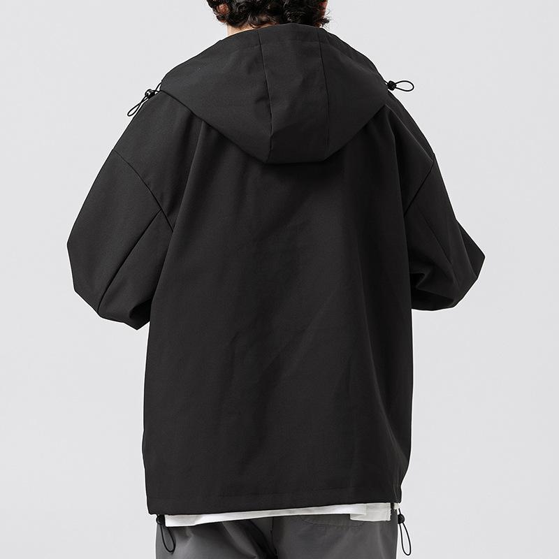 Giacca Assault da Uomo per Sport Outdoor Casual Monocolore, Nuovo Brand di Tendenza Lavoro Ampia, Giacca a Vento Funzionale