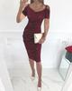 2023 Spring/Summer Women's Sparkly Off-Shoulder Rhinestone Strap Dress Gown