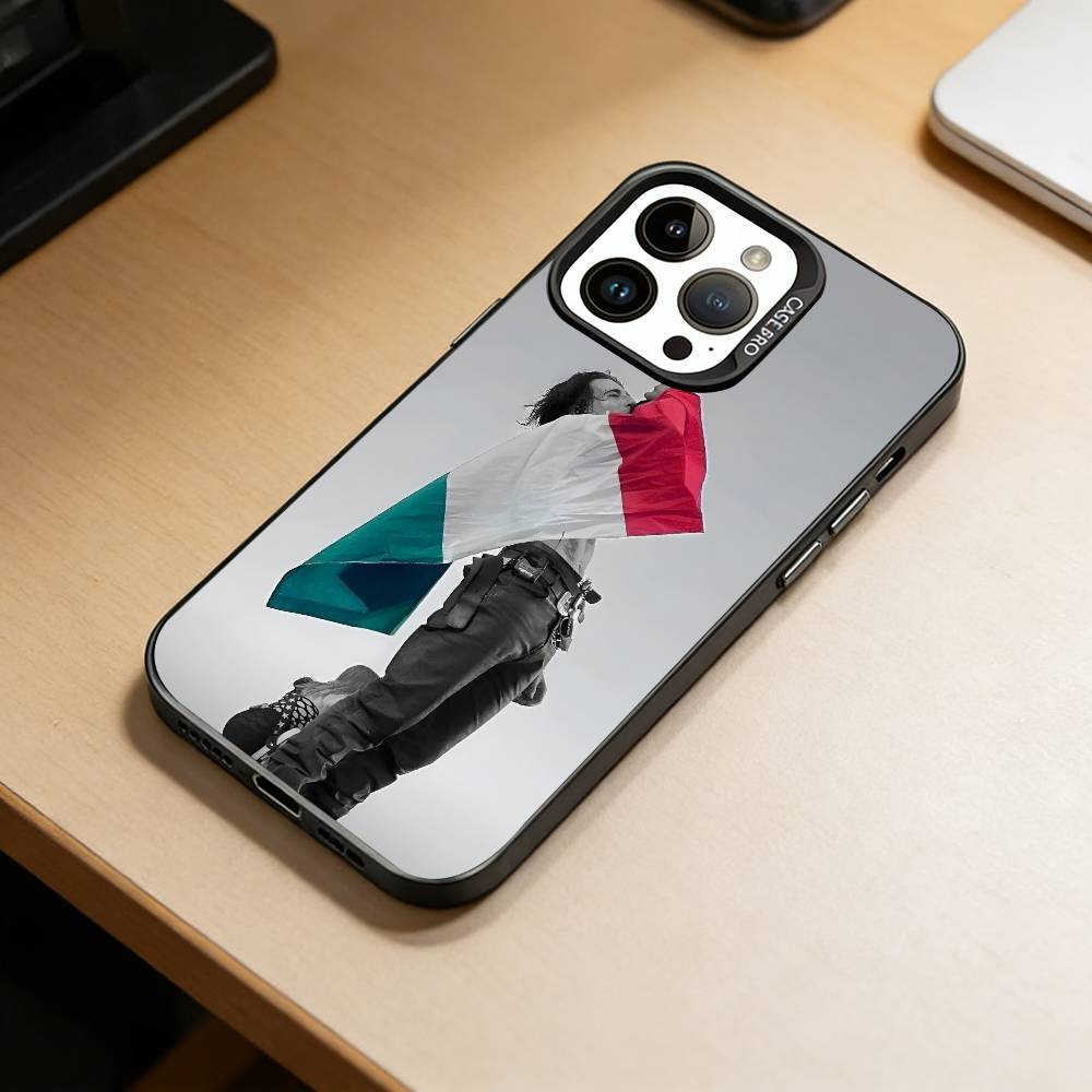 

Man-D-Damiano David Phone Case For iPhone 17,16,15,14,13,12,11 Plus,Pro Max,XS,Colored Silver Plated Inside Cover iPhone12PRO