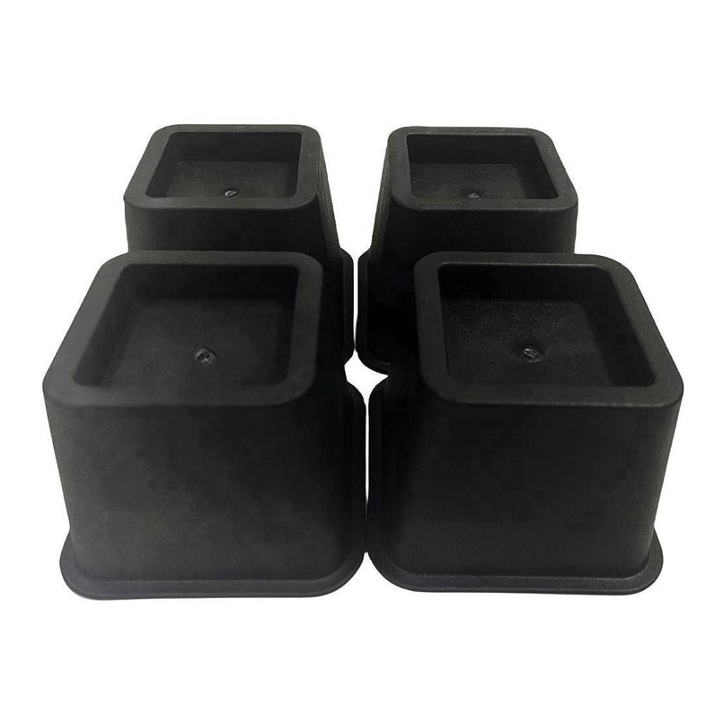 4Pcs Heavy Duty Furniture Leg Risers Shock-Absorbing Adjustable Height Table Lifters Stackable Non-slip Sofa Height Enhancers