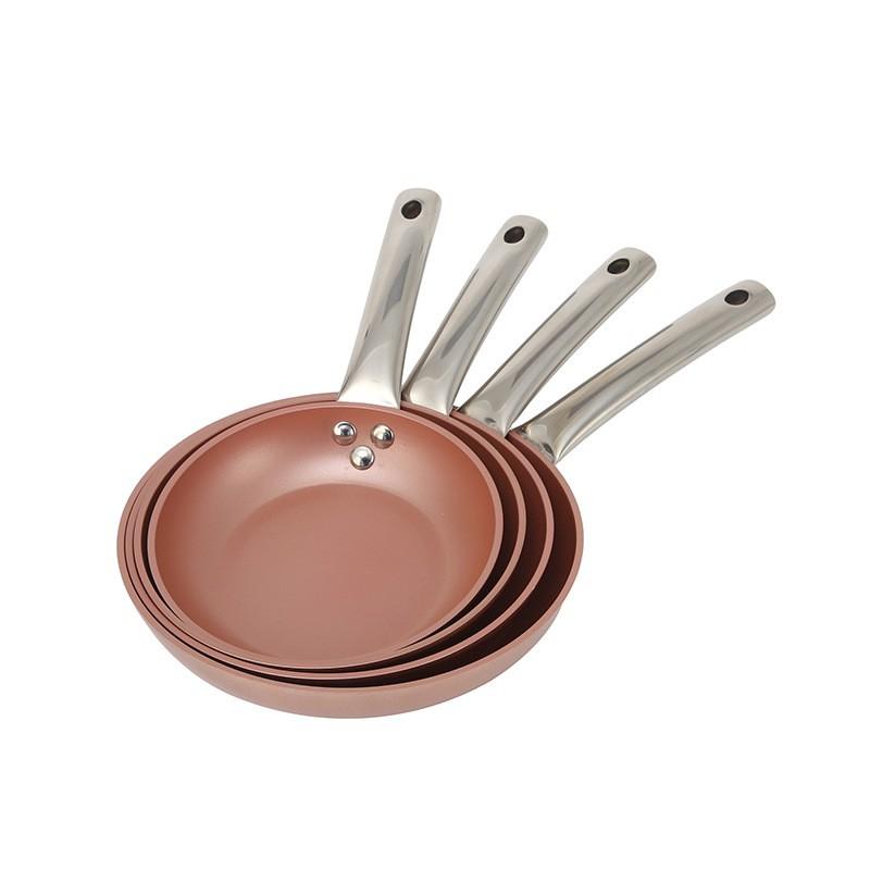 Nonstick Aluminum Frying Pan With Marble Coating 18 20 22 24cm Gas Induction Stove Home Kitchen Cookware 18cm Lidless
