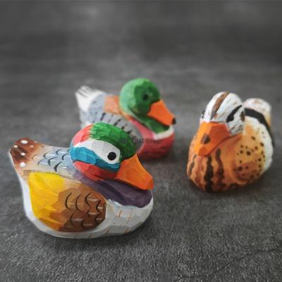 Handgeschnitzte Massivholz Wildente Handwerkskunst Figuren Wohnzimmerdekorationen Möbel und Ornamente Geschenk für Paar Freund