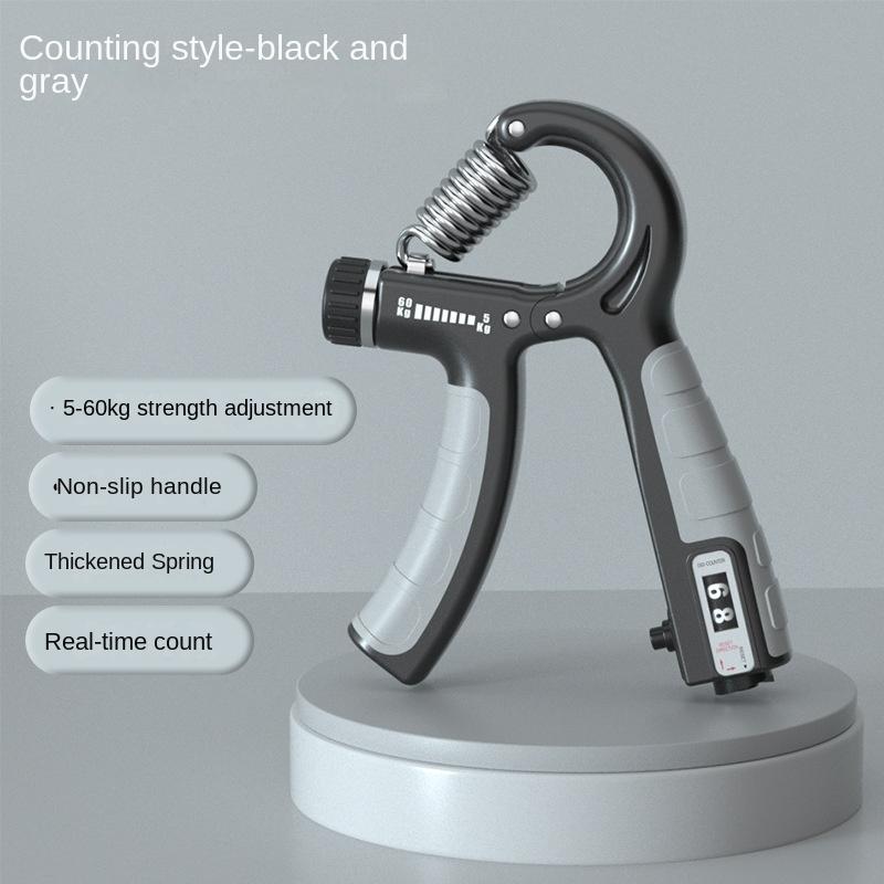

Регулируемый фитнес-тренажер с резиновым покрытием - тренажер для подсчета пальцев, пружинная ручка для развития мышц рук и рук