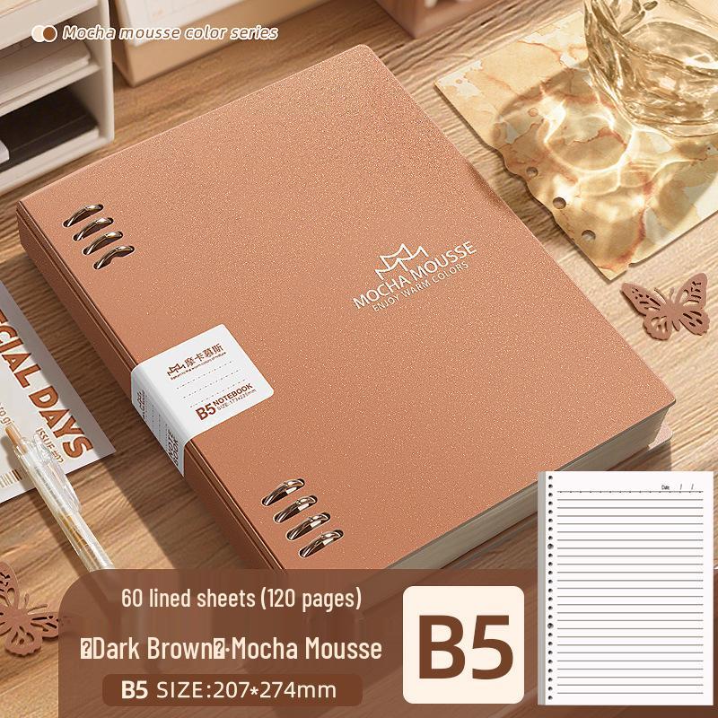 Minimalist Large-Capacity Loose-Leaf Binder: Essential for Students and Office Workers