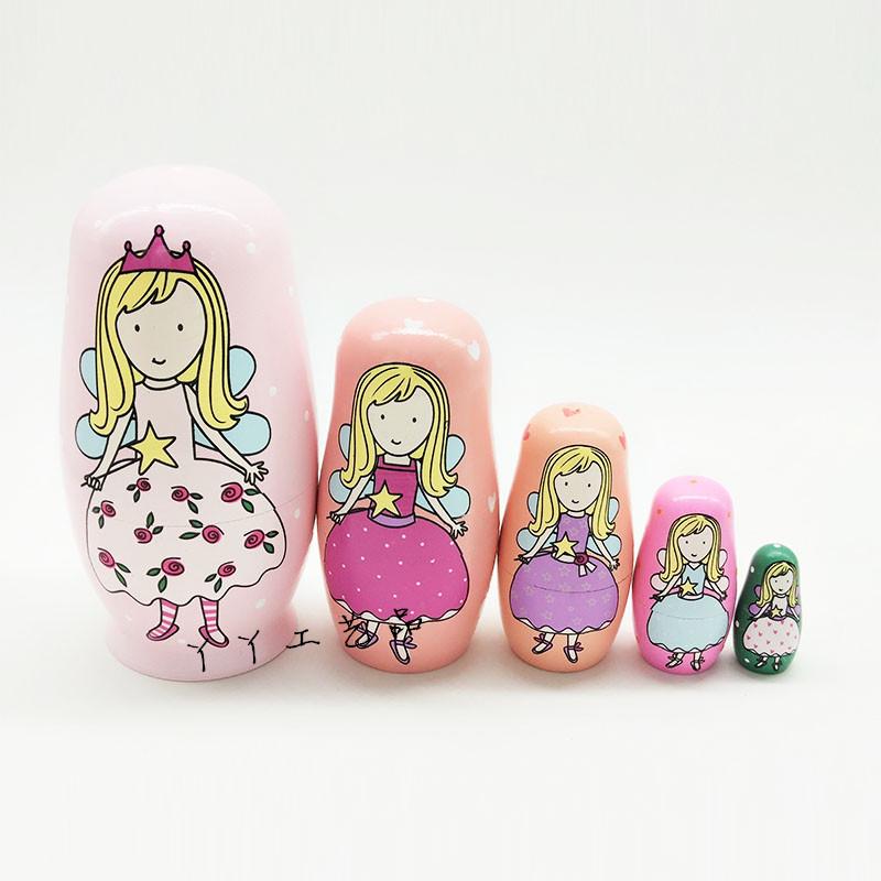 

Angel Nesting Doll: Five-Layer Wooden Russian Toy, Wedding Gift, Creative Couple s Wish and Early Education Craft Default Size