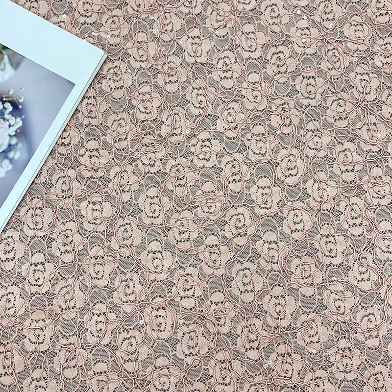2025 Stylish Lace Fabric with Bone Stitch Embroidery for Women's and Kids' Garments