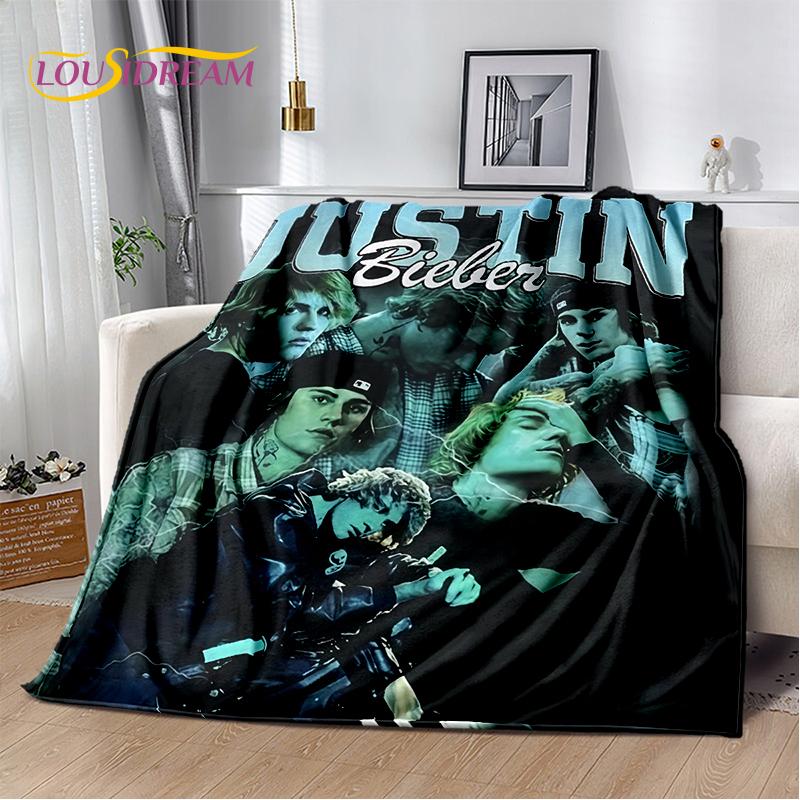 2025 New Style Justin Drew Bieber Singer JB Blanket,Soft Throw Blanket for Home Bedroom Bed Sofa Travel Picnic Cover Kid Gift