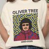 Oliver Tree 19932026 Trauer Psychedelisch Grafik Oversized T-Shirt Vintage Sänger Baumwolle Streetwear Tee