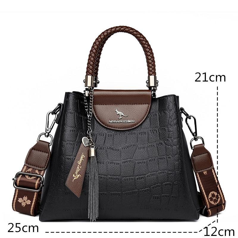 Luxusní ležérní taška móda krokodýl vzor PU kůže Dámské kabelky Značka Návrhář Velkokapacitní taška přes rameno