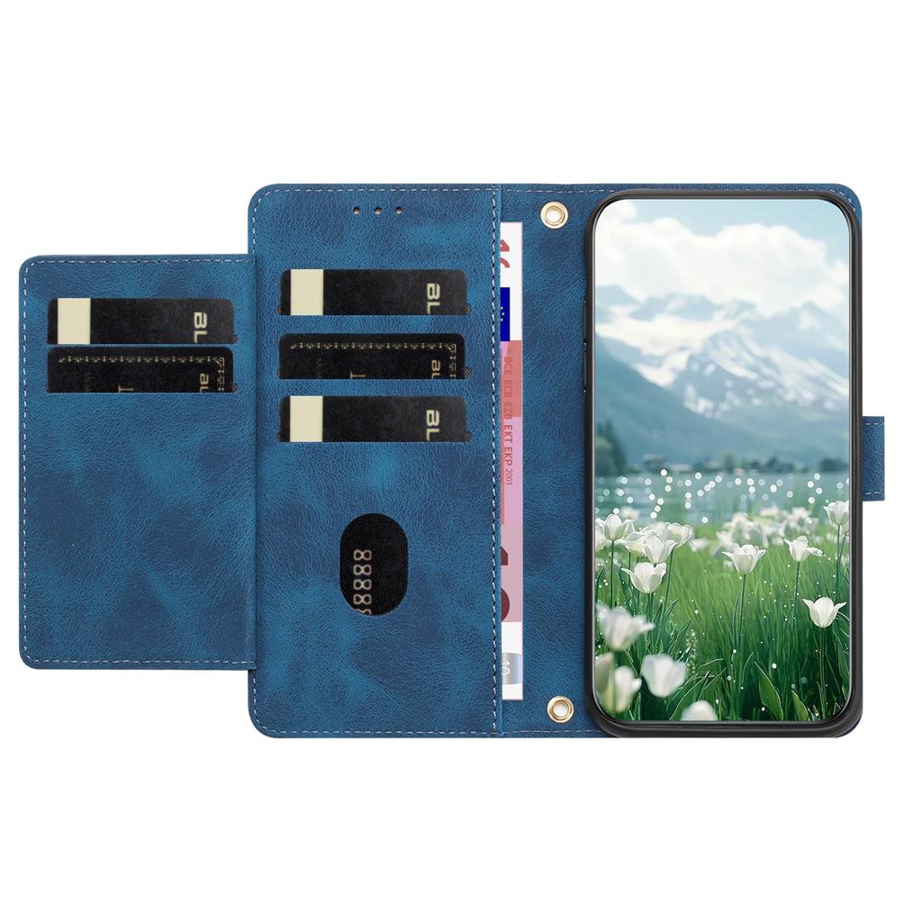 For Samsung Galaxy A37 5G Case Tulip Leather Phone Cover with 5 Card Slots Wallet
