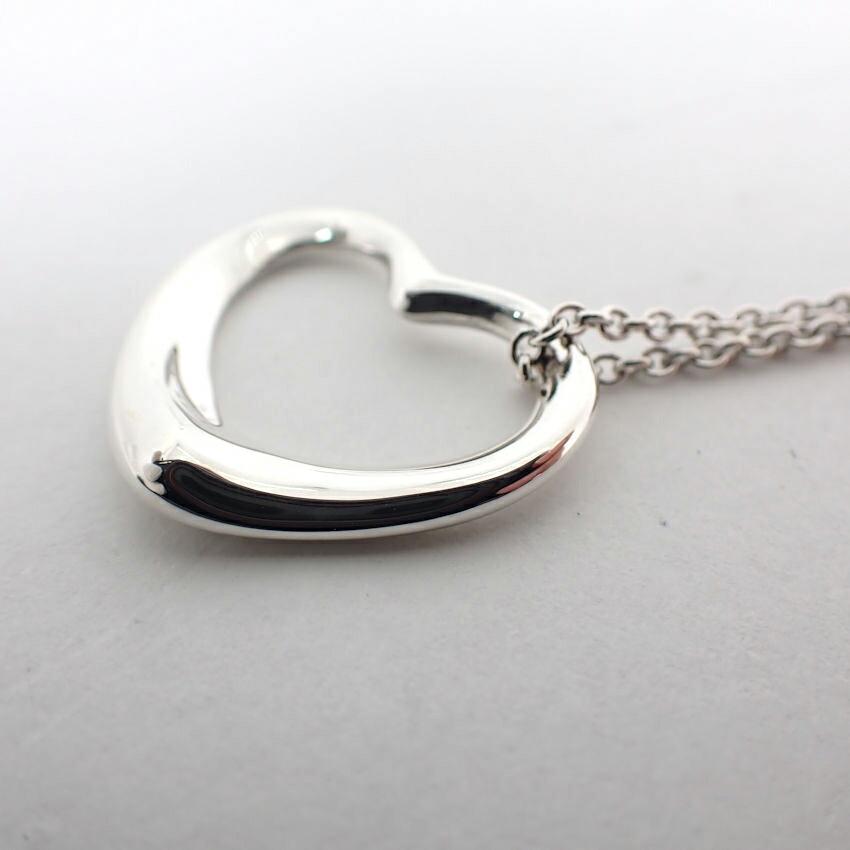 [Pre-owned] TIFFANY 925 Open Heart Pendant/Necklace/j69-7