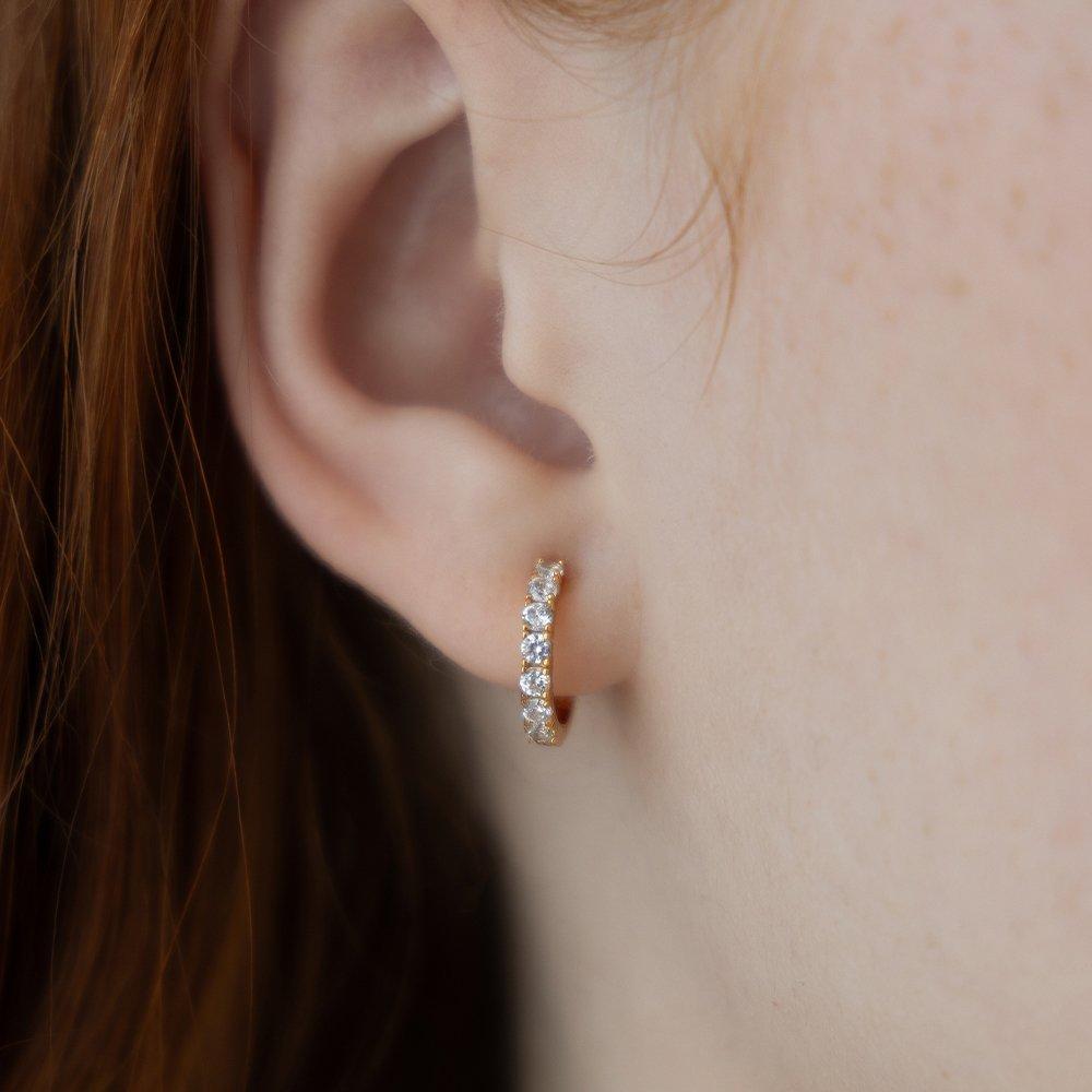 (Silver 925) Daily Shine Hoop Earrings Ec3224