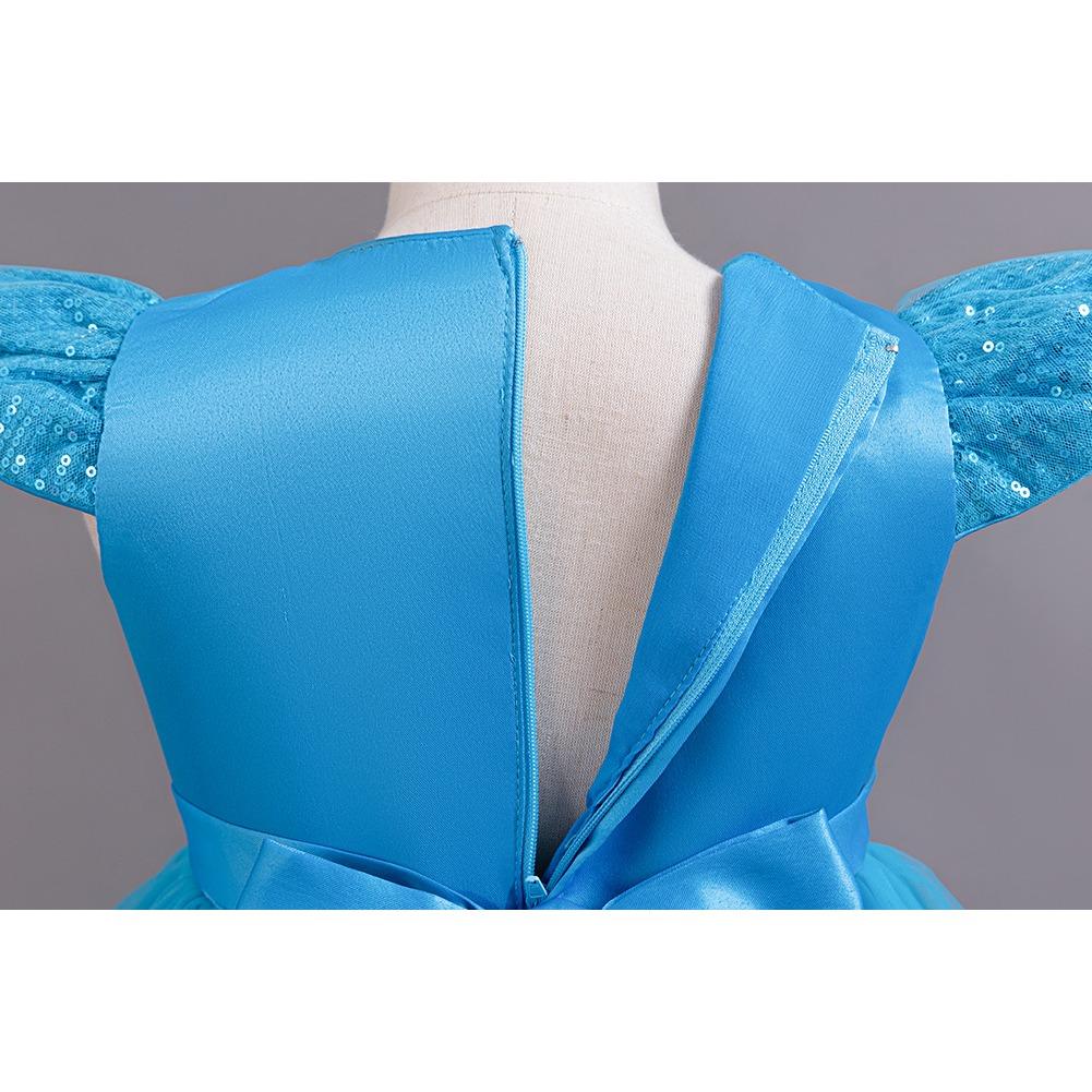 Mädchenkleid Kurzarm Pailletten Blume Puffig Prinzessin Kuchenkleid Gehen Bankett Geburtstagsparty Ballkleider 930 Lieblingskleid des kleinen Mädchens Kleider