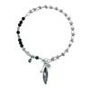Oval Black Droplet Pendant Necklace with Irregular Beads Suitable for Women's Necklaces, Wedding Parties, Jewelry Gifts