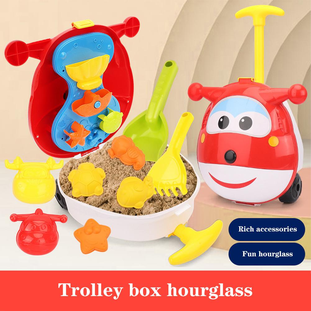 Kids Beach Toys Trolley Box Set Beach Game Toys Children Sandbox Set Kit Summer Toys For Beach Play Sand Water Game