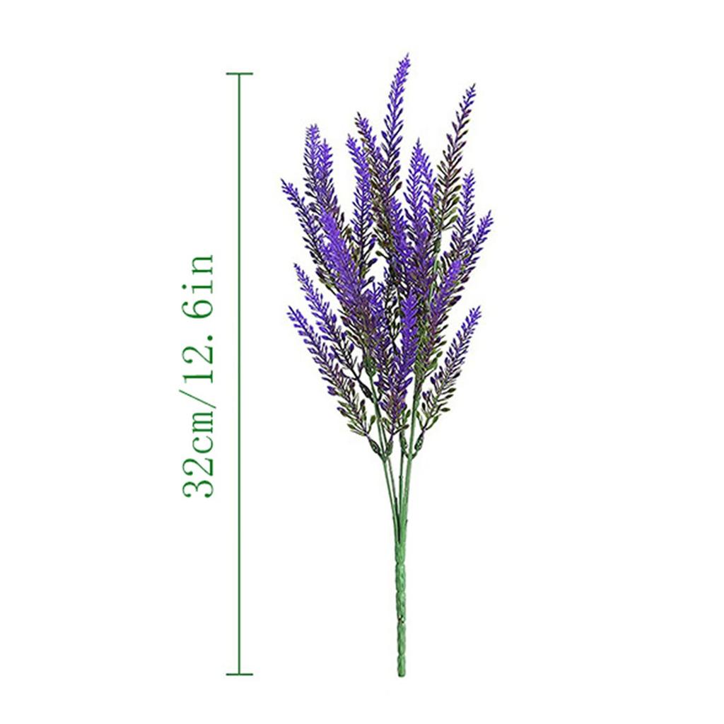 Artificial Lavender Flower Vibrant Purple Faux Floral Stem Indoor Outdoor Home Garden Decor Festive Wedding Floral Accessory