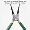 7inch Carbon Steel Circlip Pliers for Equipment Service with Coated Grip and Internal External Operation for Maintenance