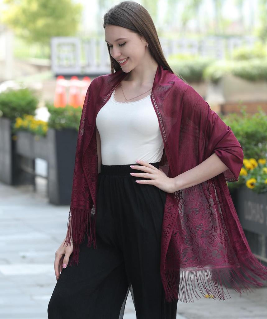 Şal elegant din dantelă pentru mirese, domnişoare de onoare şi îmbrăcăminte ocazională