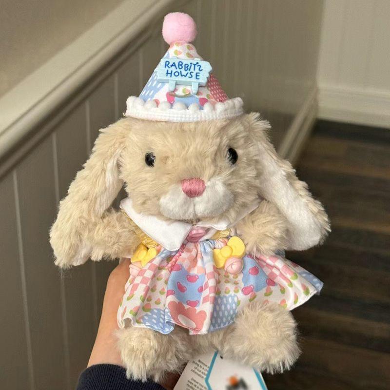 Lolita Cute Rabbit Plush Toy Doll Pendant - Adorable Bunny Figure with Outfit Gift