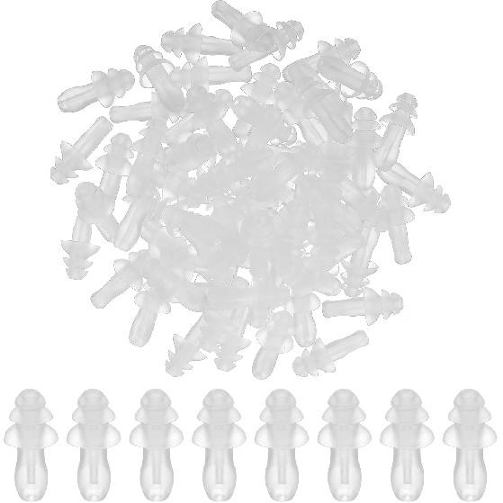 SUPVOX 40pcs Silicone Earplugs Soft Ear Protection Ear Plugs Water-Proof Ear Plugs Noise Reducing Ear Plugs (Transparent)