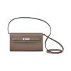 Kelly To Go Silver Tone Buckle Epsom Leather Crossbody Wallet Regular Women's 18 Etoupe Elephant Gray H080253CK18