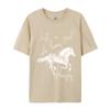 Just A Girl Who Loves Horses Jumping Horse White Silhouette TShirts Funny Tops Tees O Neck New Year Day Pure Cotton