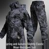 Men's Spring & Autumn Breathable Workwear Set: Durable Work Jacket for Outdoor & Tactical Activities.