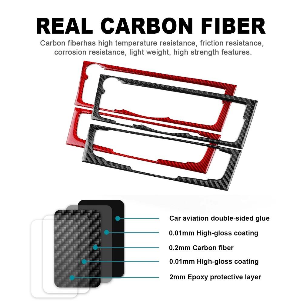 Carbon Fiber Console CD Panel Interior Trim Sticker