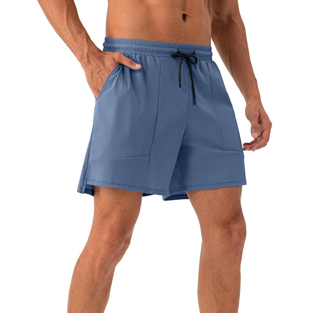Men's Lightweight, Breathable, Cool-Feeling Training Shorts - Men's Elastic Waist, Quick-Drying Running And Fitness Sports Shorts