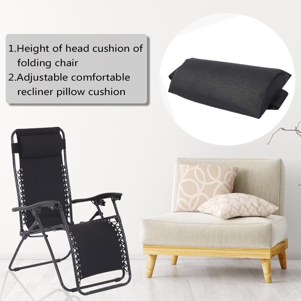 HOT Recliner Headrest Beach Folding Chairs Pad Pillow Garden Backyard Picnics Sling Lounge Chair Head Cushion Adjustable