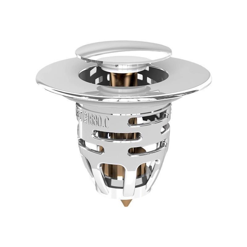 

Aquarium Pop-Up Sink Drainer: Anti-Clog Bathroom Filter & Universal Press-Type Basin Accessory