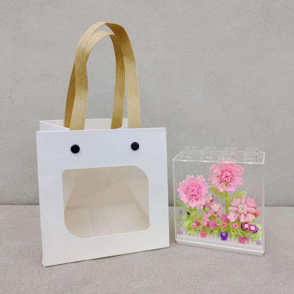 Music Flower Box Compatible Building Blocks Bouquet: Sunflower & Carnation Toy for Children and Teachers