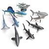 10Pcs/Set Animal Model Vivid Simulated PVC Great White Shark Simulation Animal Model for Kids