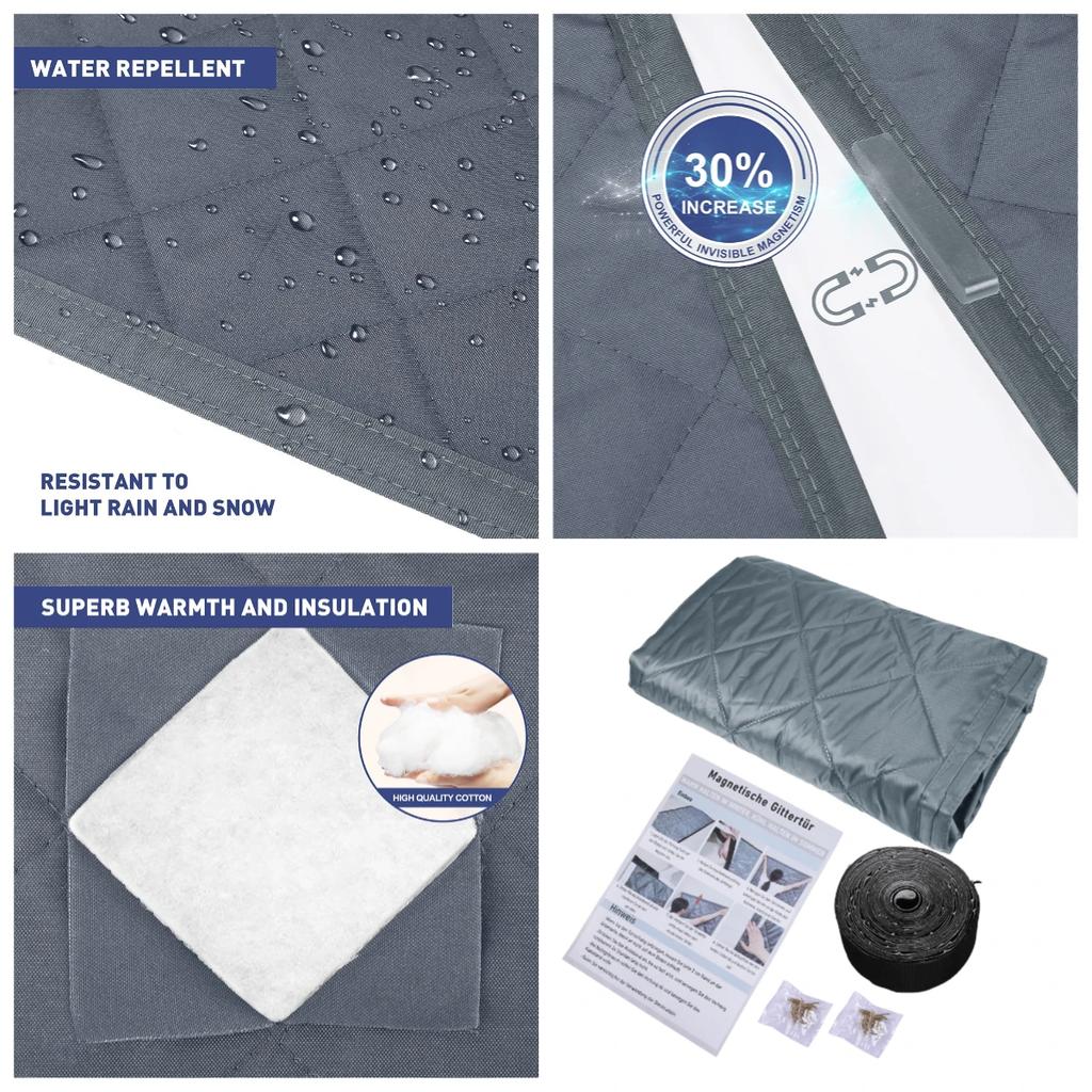 Thermal Insulated Door Curtain Magnetic Insulated Door Covers for Winter Door Blanket Thicken Cotton Insulation Doors Screen