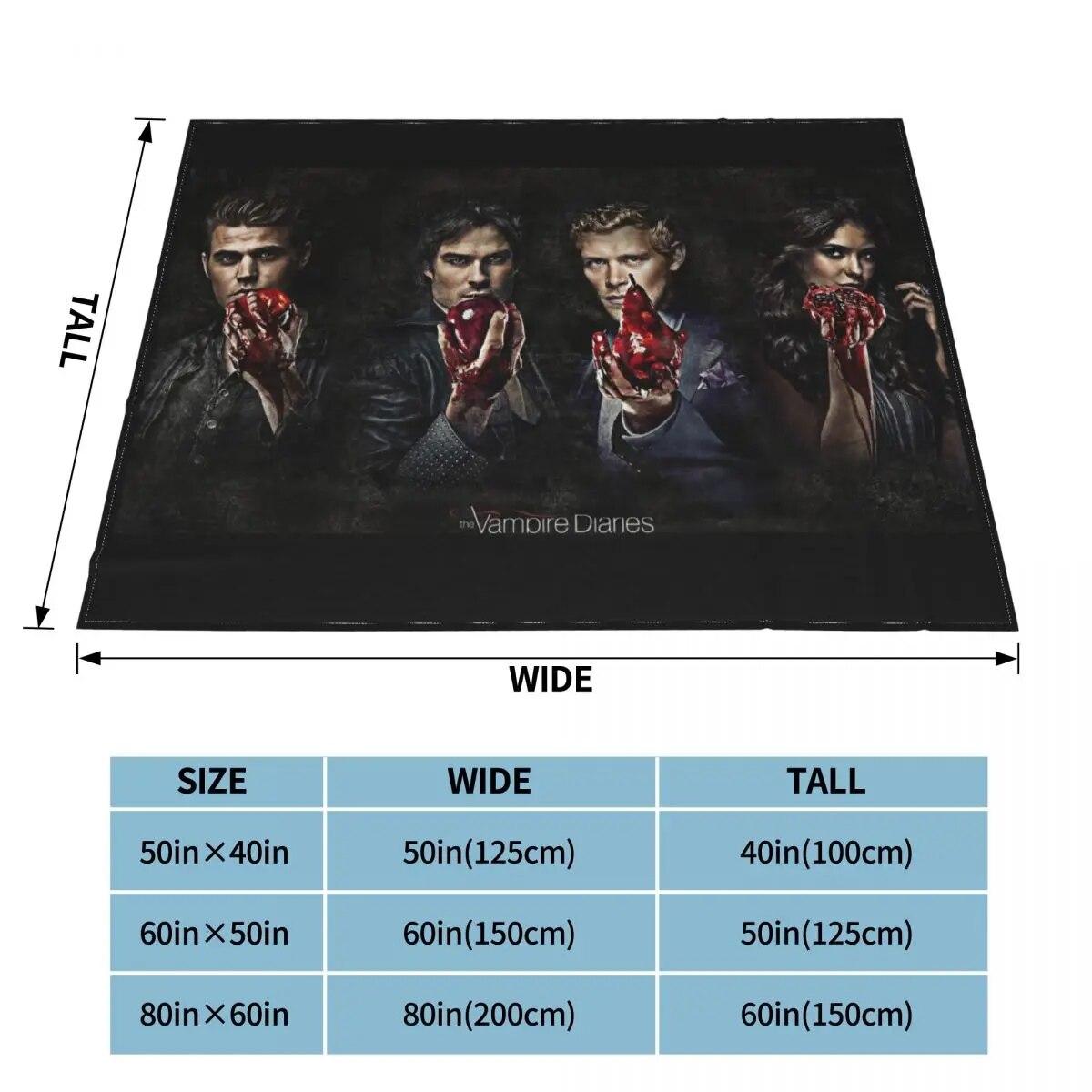 

Йен Сомерхолдер, Дэймон, Елена Гилберт, Стефан Сальватор, Мэтт Донован, плюшевое одеяло «Дневники вампира», одеяло ужасов для дивана 200x150cm