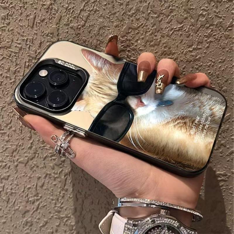 Sunglasses for cats and dogs, suitable for Apple 15Promax mobile phone case iPhone16 cute 14Pro cool 17Pro new model