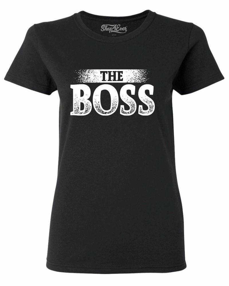 The Boss Women's T-Shirt Funny Matching Couples Family Hustler CEO Shirts